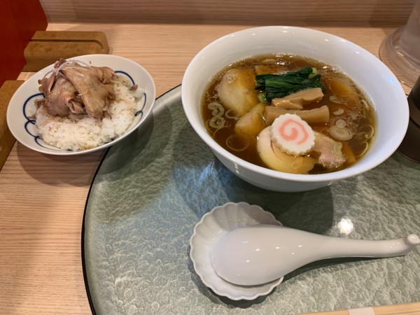 「白出汁＋もろみポーク炙り丼」@中華そば 深緑の写真