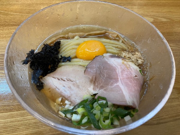 「和節香る冷製月見まぜそば・追い飯付」@麺彩 こはねの写真