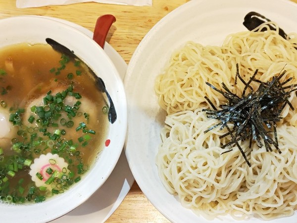 「塩つけめん（細麺）＋味付玉子」@らーめん天神下 大喜の写真