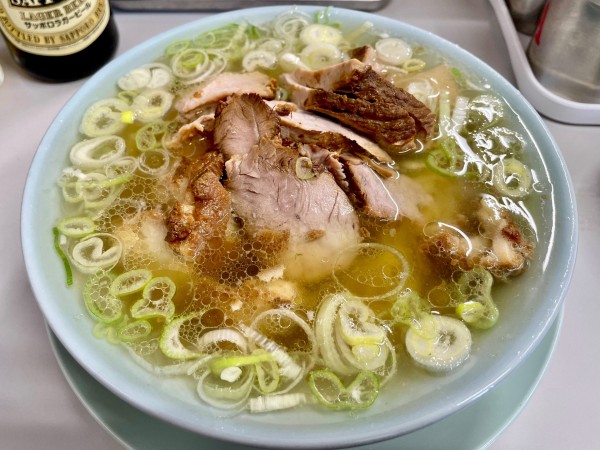 「サッポロラガービール 赤星→ チャーシュー麺 塩変更 ゆで卵」@中野 邦ちゃんラーメンの写真