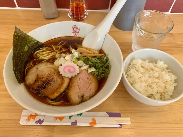 「中華そば800円+Aセット220円」@熟成中華そば 茜の写真