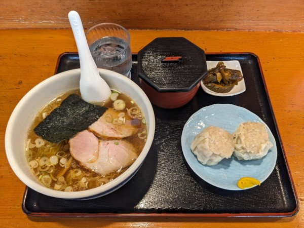 「らーめん、シュウマイ　970円」@和風らーめん きさくの写真