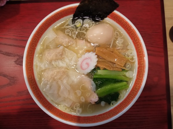 「ワンタン麺(塩)＋味玉」@麺創庵 砂田の写真