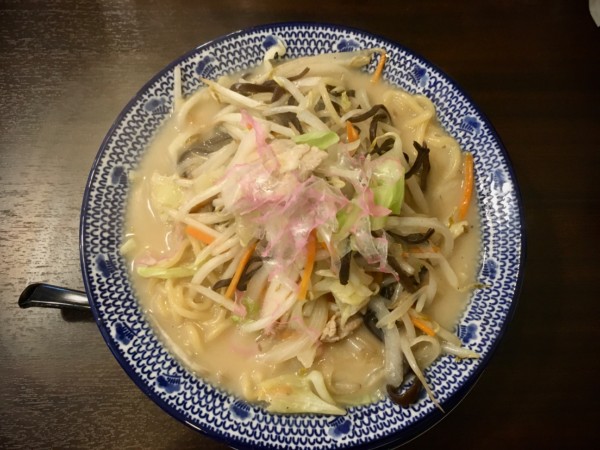 「白ちゃんぽん(800-300+消費税=550¥)」@じげもんちゃんぽん つくば梅園店の写真