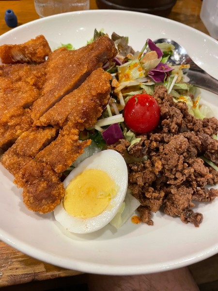 「冷やし坦々麺+ばいたん」@本場中華麺店 旨麺の写真