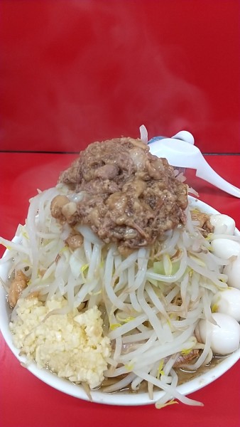 「小ラーメン野菜ニンニクアブラマシ」@ラーメン二郎 ひたちなか店の写真