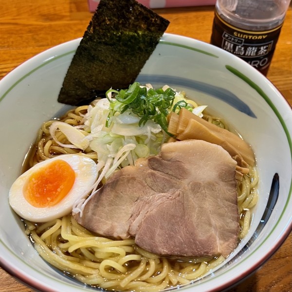 「なか井醤油麺（プレオープン中 ドリンク付き）」@麺 なか井の写真