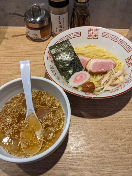 「【限定】冷製鴨つけそば」@麺や独歩 昭島本店の写真