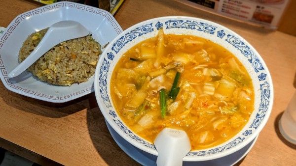 「スタミナラーメン＋チャーハンセット（1,150円）」@天理スタミナラーメン 針テラス店の写真