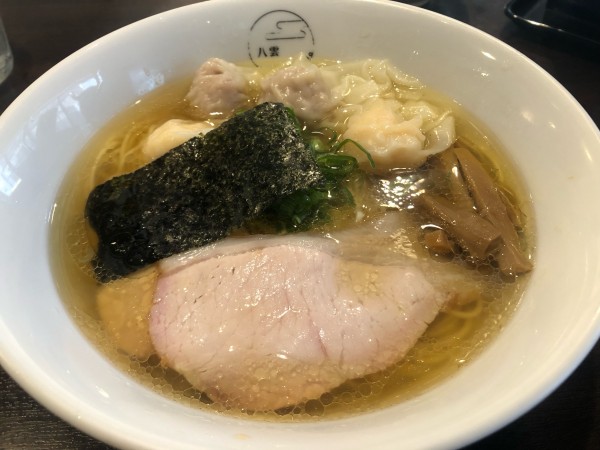 「特製ワンタン麺　ハーフ　白だし」@八雲の写真