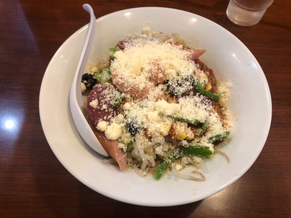 「ピザまぜそば（限定）」@メガガンジャの写真