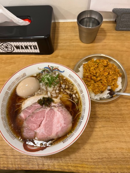 「特製腕刀そば(¥1200)+ミニカレー(¥350)」@RAMEN WANTOの写真