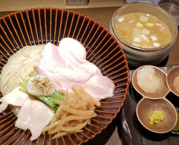 「「特製」帆立の昆布水つけ麺 白 【塩】1,400円」@Tokyo Style Noodle ほたて日和の写真