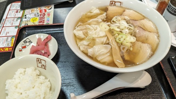 「ワンタンラーメン」@喜多方ラーメン 坂内 汐留シティセンター店の写真