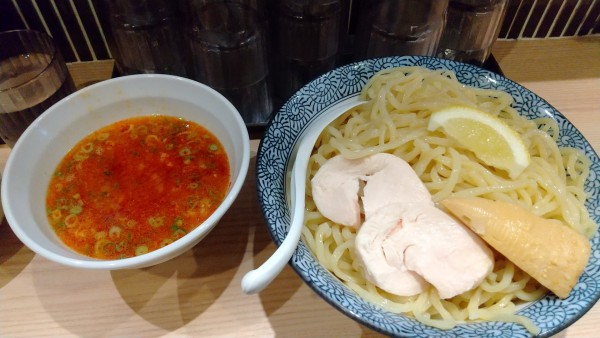 「濃厚鶏つけそば＋辛味（辛め）大盛　玉ねぎ」@麺匠ようすけの写真