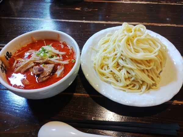 「辛味噌つけ麺　大」@麺屋 茅根の写真