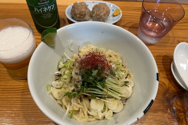 「【限定】秋刀魚のまぜそば」@らーめん かねかつの写真