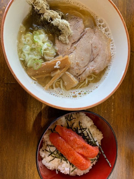 「厳選7種のにぼしラーメン&明太ごはん」@中華そば GO.TO.KU ～仁～の写真