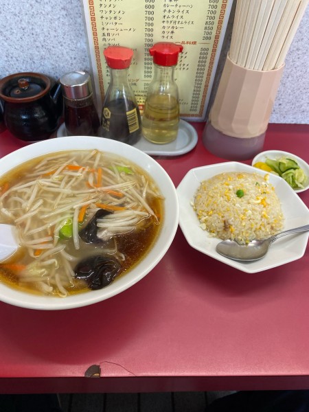 「半チャーハン・もやしそば」@ゆたかの写真