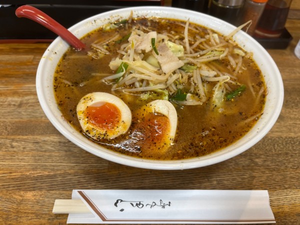 「からしタンメン&味付煮卵」@白河手打ラーメン かづ枝の写真