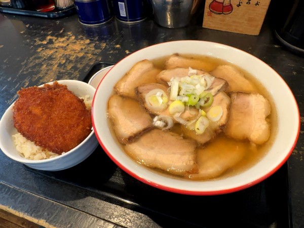 「チャーシューメン＋ミニミニ丼」@会津・喜多方ラーメン 坂新の写真