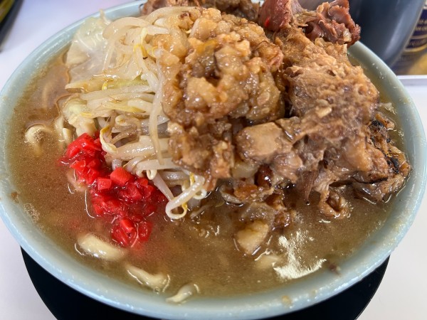 「ラーメン（脂マシ ちょい紅）」@ラーメン道 時の鐘の写真