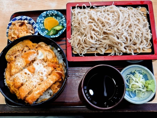 「カツ丼セット」@きそば 寿々喜屋の写真
