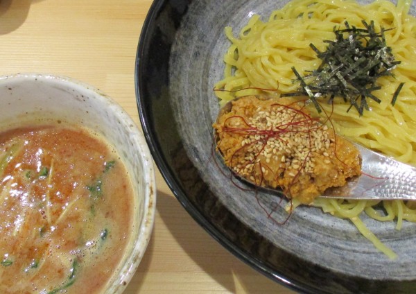 「担々つけ麺平打ち麺小盛　850円」@担々めん 漁〆の写真