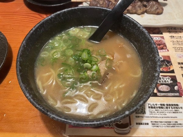 「とり白湯めん」@鳥貴族 熊谷駅前店の写真