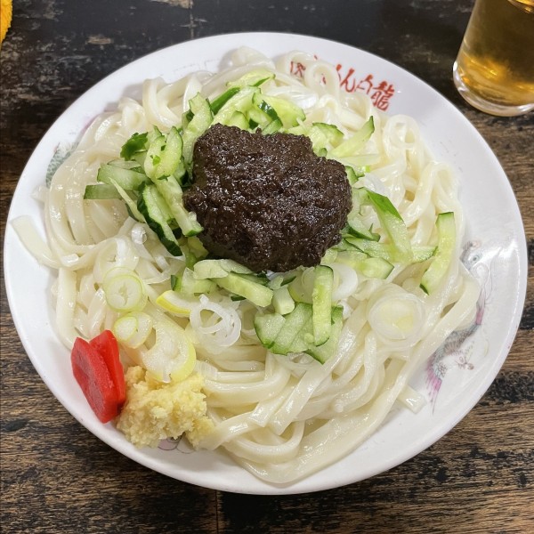「じゃじゃ麺 中 660円 + ちーたんたん 50円」@白龍の写真