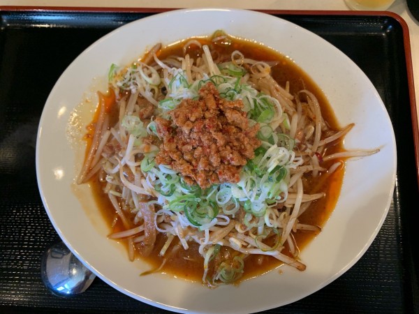 「汁なし皿深辛」@中華そば 嵐丸の写真