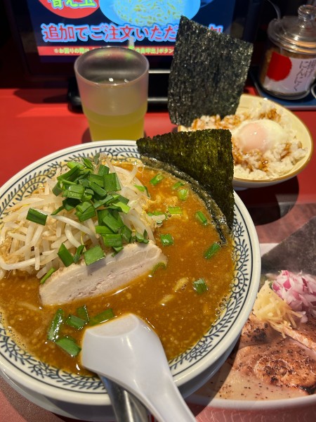 「熟成味噌ラーメン913円+温玉ごはん253円」@丸源ラーメン 練馬関町店の写真