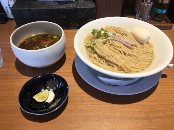 「羅臼昆布水のつけ麺　醤油」@麺屋 㐂八の写真