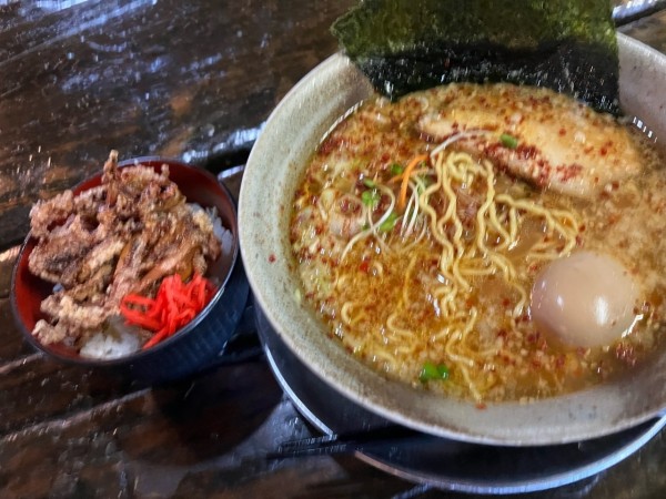 「橙みそ＋ミニげそ丼セット1340円」@橙ヤ 東光店の写真