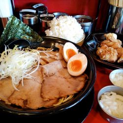 新･特製あっさり中華そば+大盛り+唐揚げセット