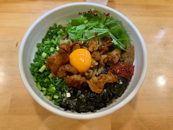 「ホルまぜそば990円+白飯150円」@麺場 花道 恵那店の写真