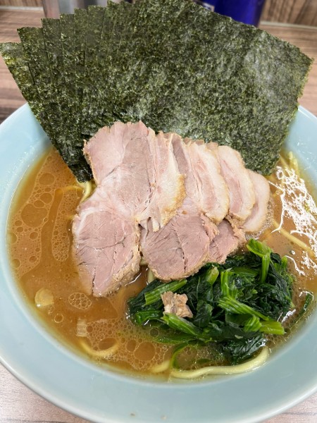 「中盛、のりダブル、チャーシュートッピング」@横浜ラーメン 武蔵家 中野本店の写真