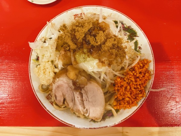 「まぜそば(小):950円」@ラーメン鷹の目 北千住店の写真