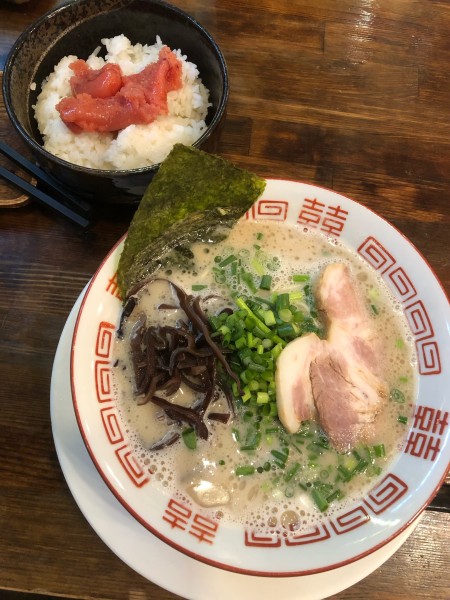 「豚骨ラーメン（明太子ライス）」@Hale Bale&豚骨バリカタの写真