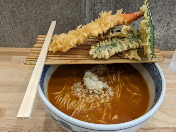 「海老味噌ラーメン海老天と天玉丼セット」@神の海老天ラーメンの写真