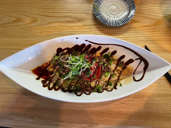 「秋ナスとローストトマトの汁なし担々麺」@麺 㐂色の写真