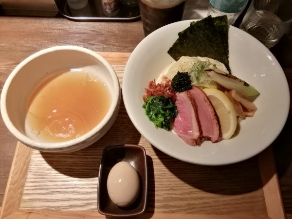 「鴨出汁手揉み昆布水つけ蕎麦(塩) ¥1500」@鴨出汁中華蕎麦 麺屋yoshikiの写真