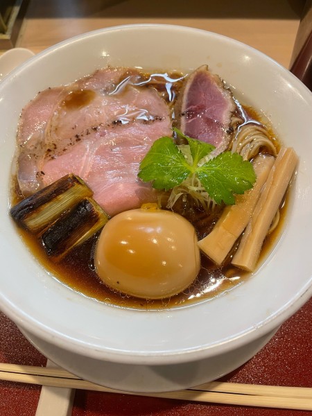 「煮卵紀州鴨そば」@燃えよ麺助の写真