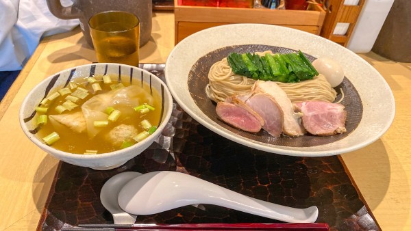 「特製韮つけそば（塩）¥1,800 麺大盛 ¥150」@饗 くろ㐂の写真