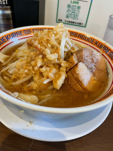 「ミニラーメン」@顎で喰らえ ラウンドワン草加店の写真