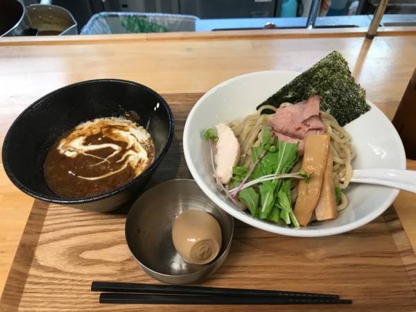 「Creamy魚介つけ麺 並盛 930円＋クーポン味玉」@麺や 響の写真