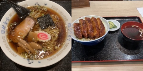「醤油ラーメン＋田村名物ソースカツ丼　2300円」@田村食堂の写真