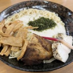 鴨ねぎ南蛮つけ麺（平打ち）＋鴨もも串唐揚げ2本