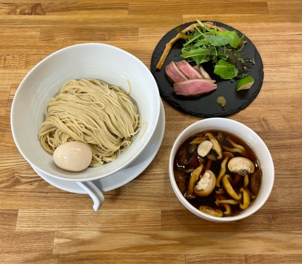 「つけそば 木の子と鴨肉」@中華そば きなりの写真