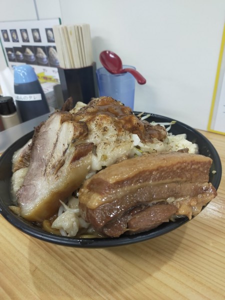 「超角煮汁なし味噌500g¥1,200豚2枚¥240」@ラーメン 富次郎 笠間友部店の写真